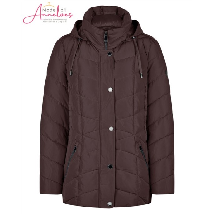 Barbara Lebek Winterjas 10250062 Donker Bruin Barbara Lebek Winterjas 10250062 Donker Bruin